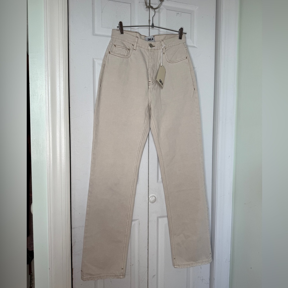 NWT Designer Dala ORGANIC Alley Jeans in Salt Color Sz 28